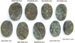  Pandantiv Aventurin cu Mica Druzy - Oval - cu Gaura Laterala 22-29x15-21x8-11 mm - 1 Buc