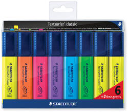 STAEDTLER Комплект текстмаркери Staedtler 364, 6 цв+2 жълти (21135-А)