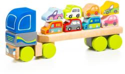 Cubika Дървена играчка, Cubika - Автовоз с колички (13418) - homeshop