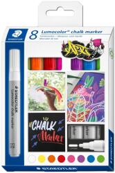 STAEDTLER Комплект тебеширен маркер Staedtler Lumocolor 344, 8 цвята (31094-А)
