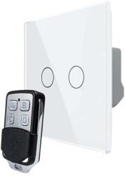 LIVOLO Intrerupator LIVOLO cu touch dublu wireless telecomanda inclusa, alb, VL-C7-C2/702R-11 (VL-C7-C2/702R-11)