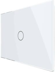 LIVOLO Intrerupator simplu cu touch Livolo din sticla, standard Italian, protocol ZigBee - Serie noua, alb, VL-FC1Z-3G-11