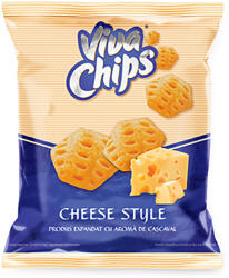 Viva Chips din Cartofi cu Aroma de Cascaval, bax 24 buc x 50 g, Viva (5941311021795)