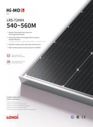LONGi 545W Panou solar Longi 545W fotovoltaic monocristalin, LR5-72HIH 540 560M, 545W Taxa verde inclusa (LONGi545W)