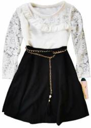 Italy Moda Fekete fehér alkalmi kislány ruha (152/158 Cm)