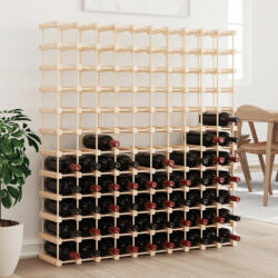 vidaXL tömör fenyőfa bortartó 120 palackhoz 112, 5x23x123, 5 cm (353754) - balena