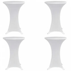 vidaXL 4 db fehér sztreccs asztalterítő bárasztalhoz Ø70 cm (279069) - balena
