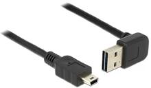 Delock 83543 Kábel EASY-USB 2.0-s A típusú csatlakozódugó, ívelt felfelé / lefelé > USB 2.0-s Mini-B-típus (83543)