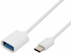 USE Home USBC OTG kábel, USB-C dugó, USB-A aljzat, kétirányú, 16cm, 2, 1A, 480 Mbps