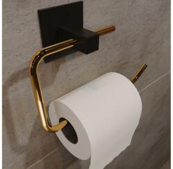 ASIR GROUP Fém WC-papír tartó 8x16 cm fekete/arany AS1436 (AS1436)