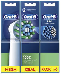 Oral-B EB50-6 Pro Cross Action, fogkefe pótfej, 6db, fehér