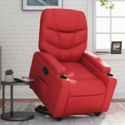 vidaXL piros műbőr felállást segítő dönthető fotel (3204663) - pepita