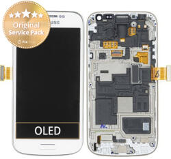 Samsung Galaxy S4 Mini i9195 - Ecran LCD + Sticlă Tactilă + Ramă (White Frost) - GH97-14766B Genuine Service Pack, White Frost