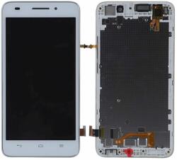 Huawei Ascend G620s - Ecran LCD + Sticlă Tactilă + Ramă (White) - 02350CTQ, 02350CTT Genuine Service Pack, Alb