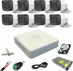Rovision Sistem supraveghere Hikvision 8 camere 5MP IR 40m microfon DVR 8 canale HDD 1TB si accesorii incluse SafetyGuard Surveillance