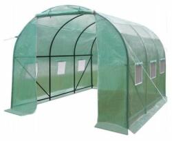 Chomik Sera de gradina, tip tunel, 6 ferestre, cadru metalic, folie PE + PP, 2x3.5x2 m, Chomik GartenVIP DiyLine (TUN5576)