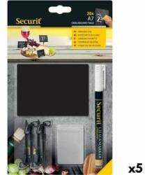 Security Slate Securit Cu suport Set 7, 4 × 10, 5 cm 20 Unități Negru