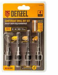 Denzel 4db 3-5mm fa fúrószár szett sűlyesztővel (7042407)