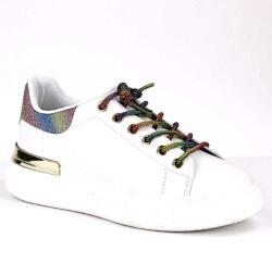 Zibra Sneakers de dama, confortabili si usori, cu accesoriu auriu 2071-MULTI (2071-MULTI_6156)