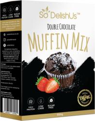 SoDelishUs szénhidrátcsökkentett dupla csokis muffin mix 550g