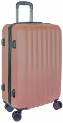 VANKO 59 cm magas rozgold színű 4 dupla kerekű műanyag Bőrönd Vanko (L-09 pink gold-24)