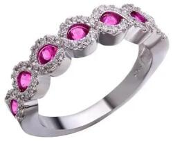  EL-29932 Gyűrű - Ezüst/Rózsaszín/57mm