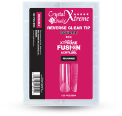 Crystal Nails - XTREME SQUARE REVERSE CLEAR TIP XTREME FUSION ACRYLGEL-HEZ - 120DB