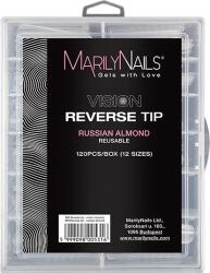 MarilyNails - REVERSE TIP - RUSSIAN ALMOND - 120db - 12 méret