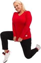 RELEVANCE Női blúz kerek nyakkal, plus size BEVA piros RV-BZ-9257.19_405521 Univerzális