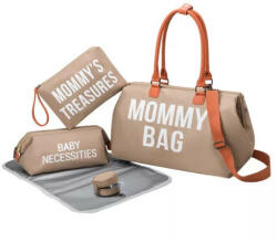  Mommy Bag kismama táska szett - khaki - babatappancs
