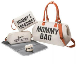  Mommy Bag kismama táska szett - fehér - babatappancs