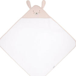 Kikkaboo fürdőlepedő kapucnis 90x90cm nyuszis pasztell rózsaszín - babycenter-online