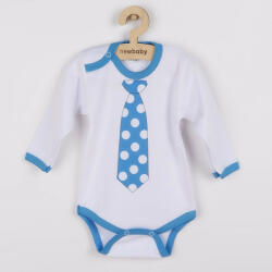 NEW BABY Body nyomtatott mintával New Baby türkiz nyakkendővel - pindurka