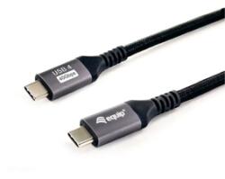 Equip Cablu Equip USB4 Gen 3 Type-C, Thunderbolt 3/4, 40Gbps, PD 3.1 240W, Display 8K/60Hz, 1.2m, conectori auriti cu carcasa din aluminiu, Black, 128381