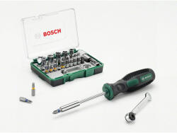 Bosch Racsnis bithegy és dugókulcs készlet 27 részes + csavarhúzó (2607017331) - szerszamplaza