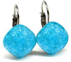 PÁRNA NAGY PÁRNA kapcsos fülbevaló - 12 mm (dark aquamarine ice) (2024012801)