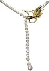 Frumoasa Venetiana Colier argint perle scoica (C2326)