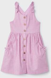 Mayoral gyerek vászonruha lila, mini, harang alakú - lila 122