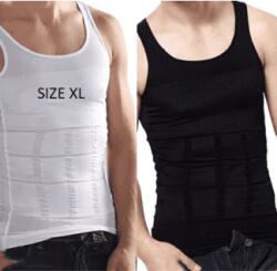  SOLFIT® Alakformáló férfi póló szett, (2db) férfi trikó alakformálásra, fehér póló és fekete póló XL-es méretben | ABSFIT