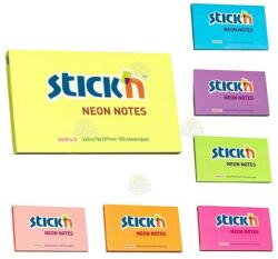 Hopax Notes adeziv 76x127 mm, 100 file, Stick'n - culori neon (1)