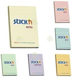 Hopax Notes adeziv 76x51 mm, 100 file, Stick'n - culori pastel (1)