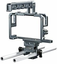  Sevenoak SK-GHC20 Pro Aluminum Cage with Top Handle, Shoe Mount and 15mm Rods - Custom Fit for Panasonic Lumix DMC-GH3, GH4 (19189)