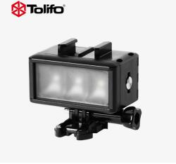 Tolifo HF-0301 Dimmable Waterproof Underwater LED Video Light with Built-in Battery Diving Fash Light for Gopro Sjcam Xiaomi yi - Lampa video subacvatica (19824)