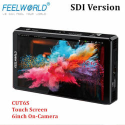  FeelWorld CUT6S 6" 4K 3G-SDI/HDMI Touchscreen Recorder/Monitor (21632)
