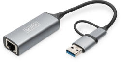 ASSMANN DN-3028 csatlakozó átlakító USB-C USB 3.1 RJ-45 Szürke (DN-3028)
