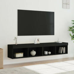 vidaXL 2 db fekete TV-szekrény LED-világítással 80x30x30 cm (837144) - balena