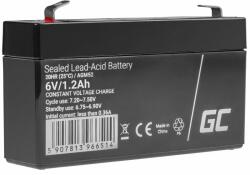 Green Cell AGM VRLA 6V 1.2Ah maintenance-free battery for the alarm system, cash register, toys (AGM52) (AGM52)
