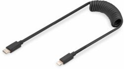 ASSMANN USB - C to Lightning Spring cableÿ MFI C94 TPU USB 2.0, PD20W Max 1m (AK-600434-006-S) (AK-600434-006-S)
