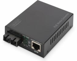 DIGITUS Gigabit Ethernet PoE+ Media Converter, Multimode 802.3at, 30W, SC connector, up to 0.5km (DN-82150)
