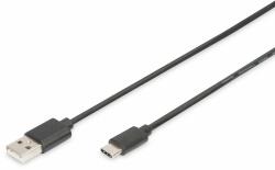 ASSMANN AK-300154-018-S cabluri USB 1, 8 m USB 2.0 2 x USB A USB C Negru (AK-300154-018-S)